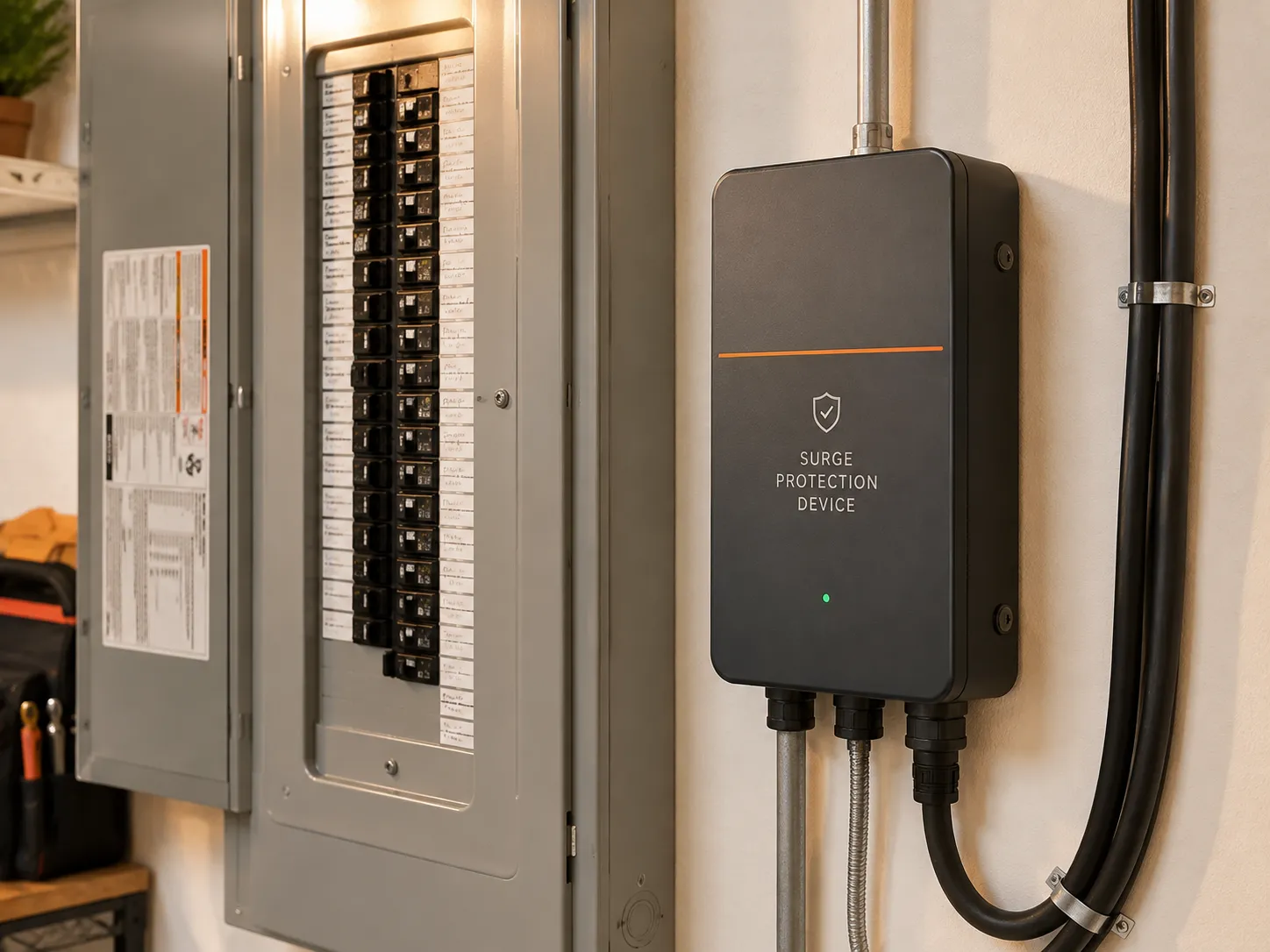 Florida home AC compressor unit that can trigger small power surges